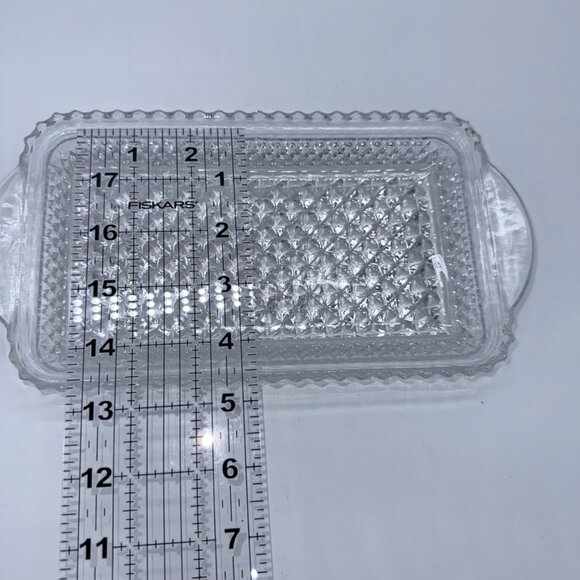 Vintage Wexford  Anchor Hocking Cream and Sugar/Relish/Rolling Tray 9 7/8” - Picture 7 of 8